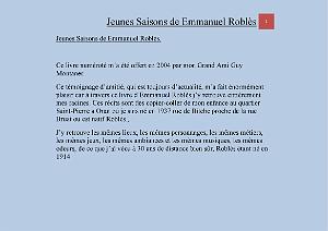 2004 ORAN JEUNES SAISONS DE EMMANUEL ROBLES